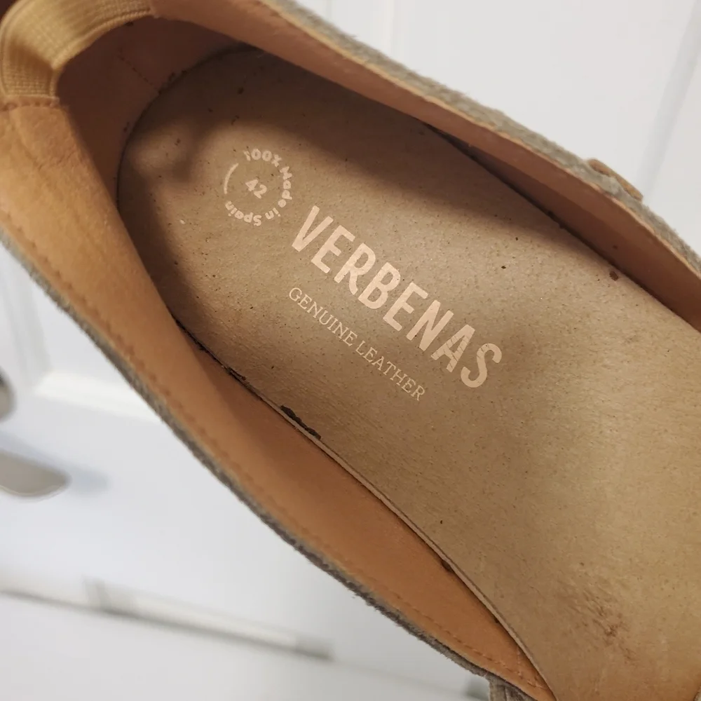 Verbenas Carmen Stone In Color Suede Espadrille Flats Size 42=10.5/11, Casual